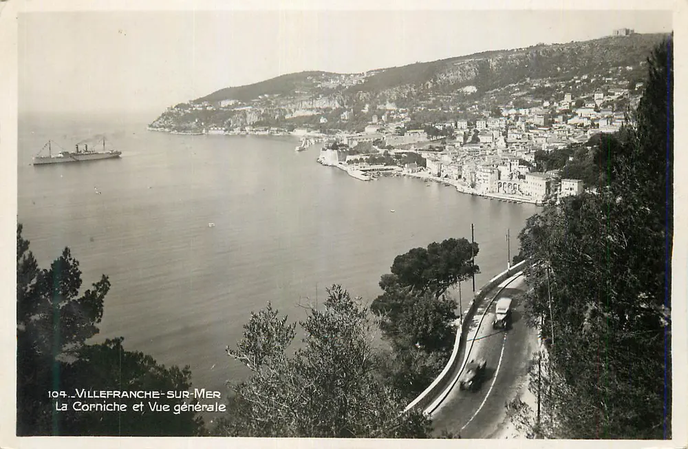 Villefranche-sur-Mer — La Corniche y Vista general — Edición La Cigogne - Anverso