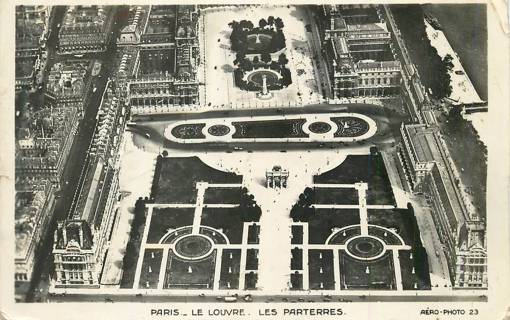 Paris - O Louvre - Os Parterres — Foto Aérea 23 - Frente