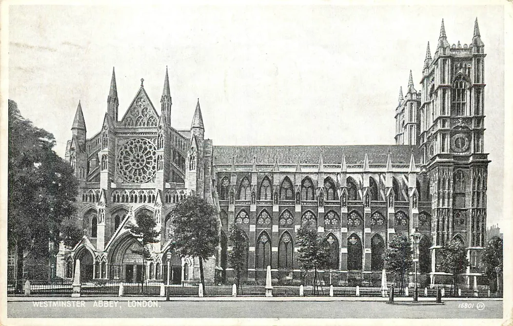 Abadia de Westminster, Londres — Cartão postal de Valentim n°16801 - Frente