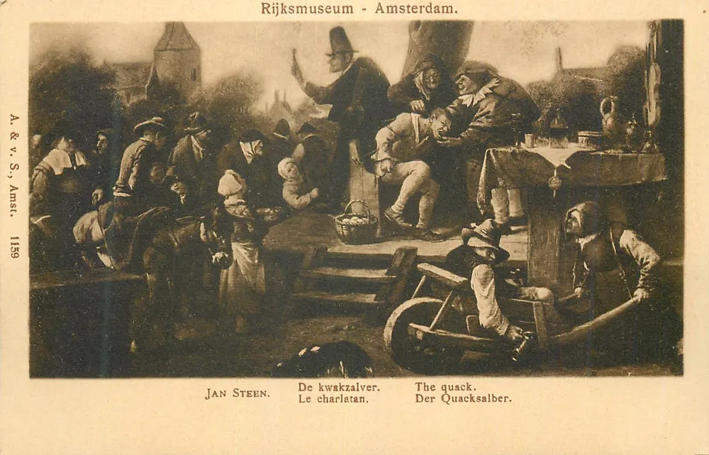 Der Betrüger — Gemälde von Jan Steen — A. & v. S., Amst. 1159 - Vorderseite