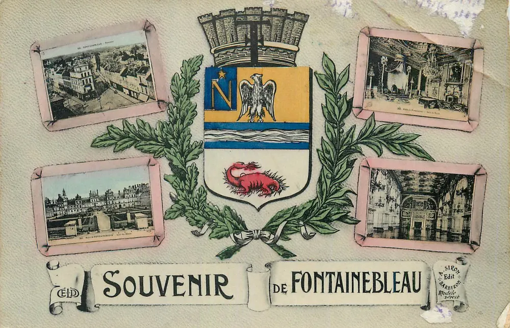 Fontainebleau — Pamiątka z Fontainebleau — SIRON Edit. BARRIÈRON, Model 204 - Awers