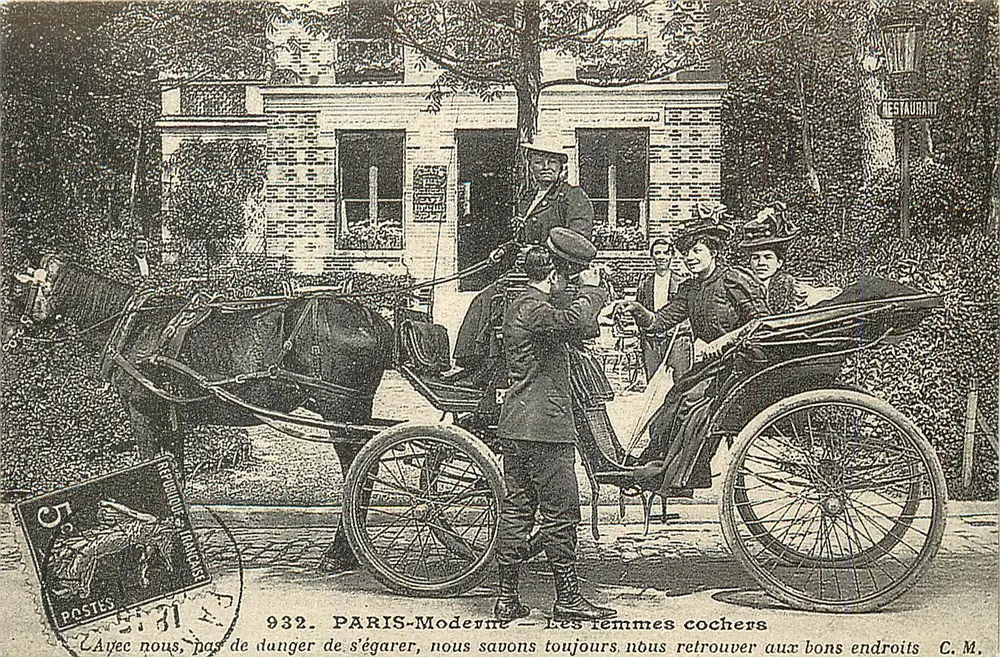 Paris-Moderne — Les femmes cochers — C.M. n°932 - Recto