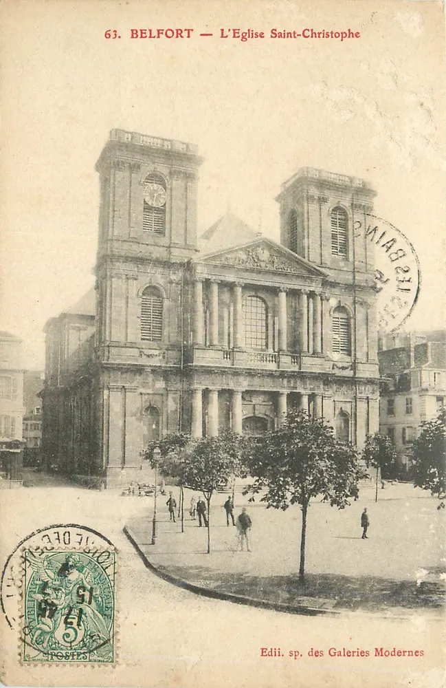 Belfort — L'Église Saint-Christophe — Edii. sp. des Galeries Modernes - Frente