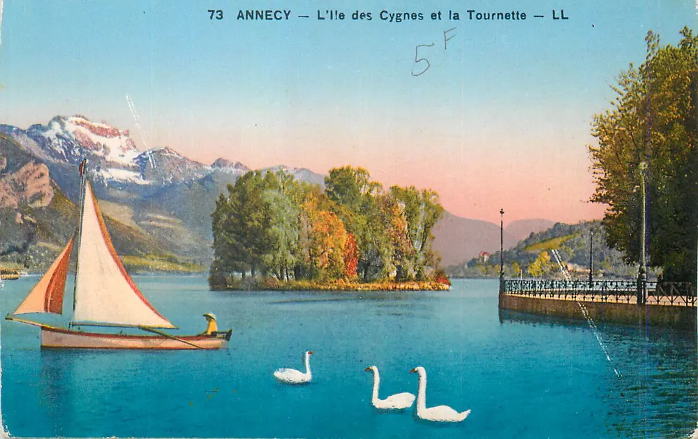 Annecy — L'Île des Cygnes et la Tournette — LL - Vorderseite