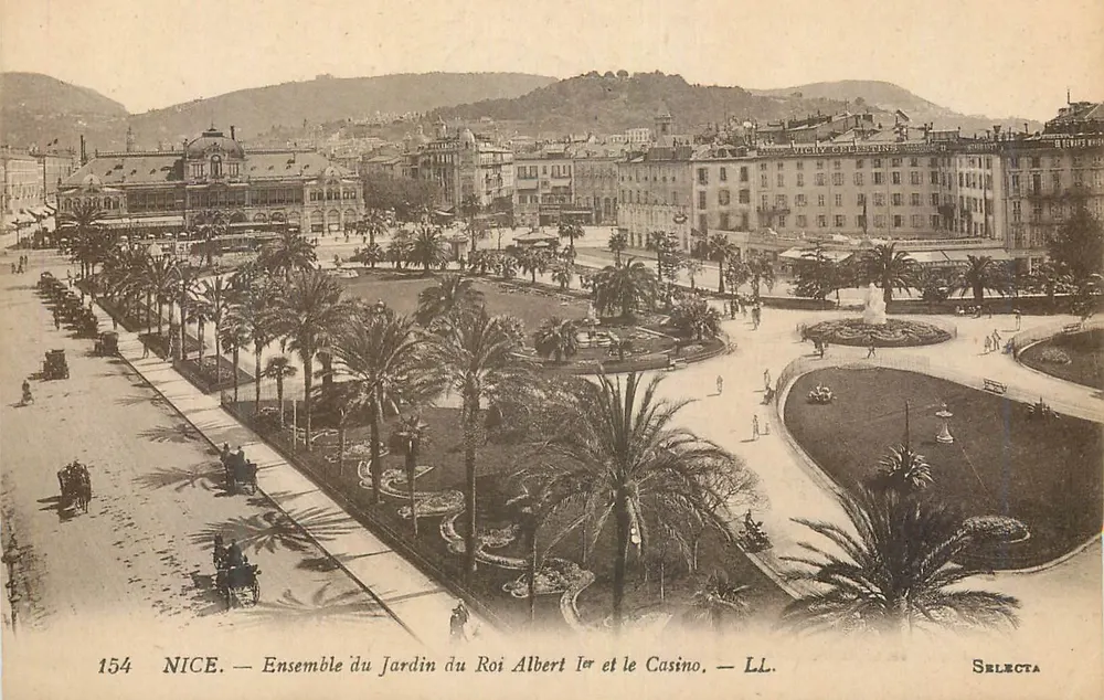 Nice — Ensemble du Jardin du Roi Albert Ier et le Casino — SELECTA - Recto