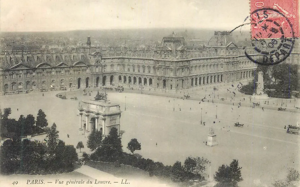 PARIS — Algemene uitzicht op het Louvre — LL. — Uitgever LL, n° 49 - Voorkant
