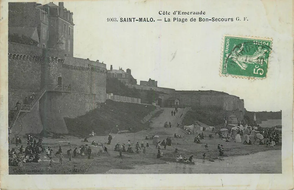 Saint-Malo — La Plage de Bon-Secours — Côte d’Emeraude, G.F. n°4003 - Vorderseite
