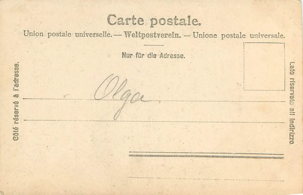 Wetterhorn — vista montanhosa nevada — T. Pfaff, Neuchâtel (Suíça) n° 2117 - Verso