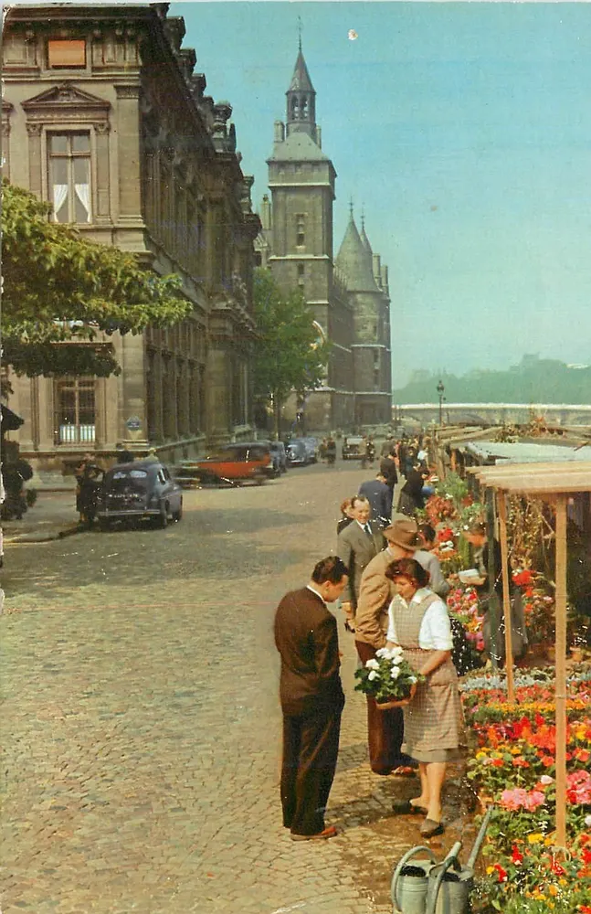 Place des Martyrs — feira de flores — Éditions d'Art YVON, Paris - Frente