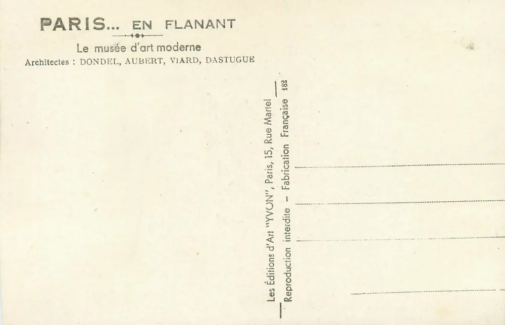 Museu de arte moderna — Paris — Edições Paris... en Flanant - Verso