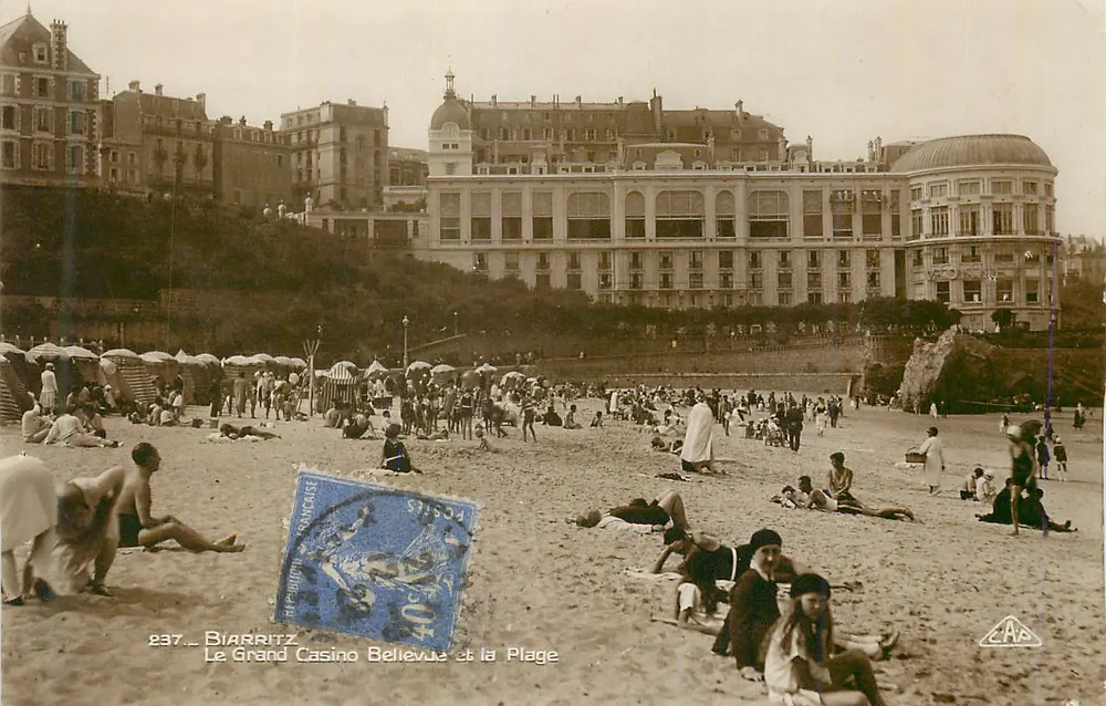 Biarritz — Grand Casino Bellevue und die Strand — C.A.P. n°237 - Vorderseite