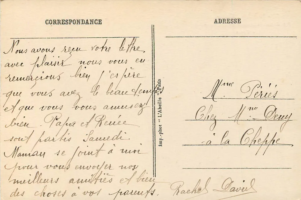Paris - Das Opernhaus - Nationale Akademie der Musik - L'Abéille, Paris - Rückseite
