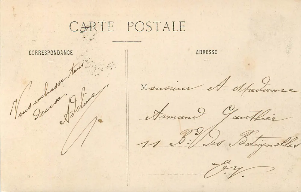Jardim do Luxemburgo — Paris — editor Grammont, n° 8195 - Verso