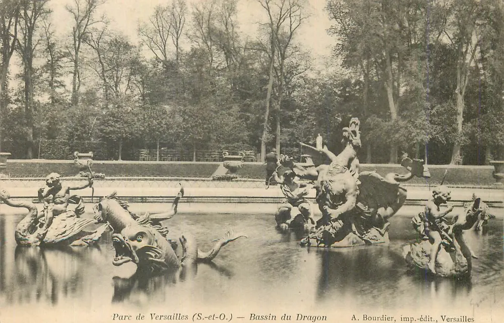 Parc de Versailles (S.-et-O.) — Bassin du Dragon — A. Bourdier, imp.-édit., Versailles - Recto