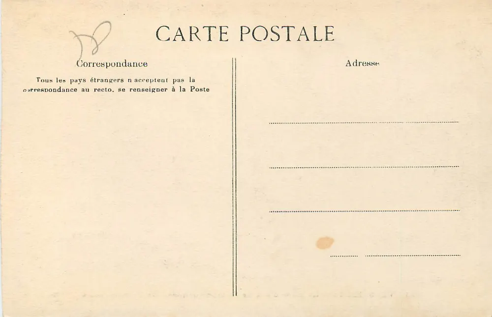 Versailles — Die Wasserstätte des Neptun während der Großen Fontänen — E. L. D. n°123 - Rückseite