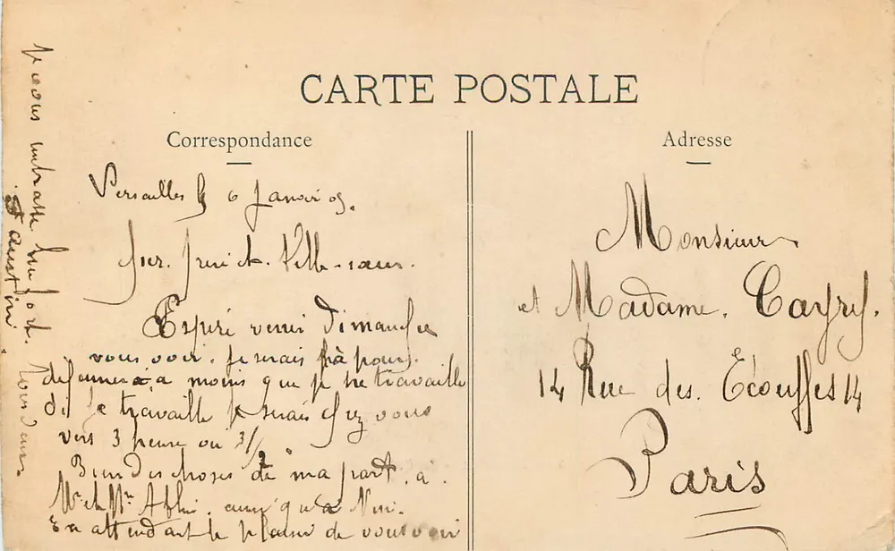 Versalhes — A Prefeitura — NANCY - Verso