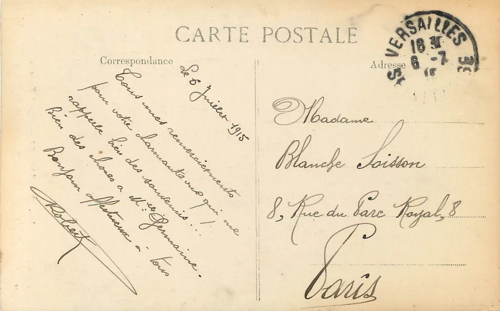 Versailles — Grand Trianon — Empire-Uhr aus Sèvres-Porzellan - Rückseite