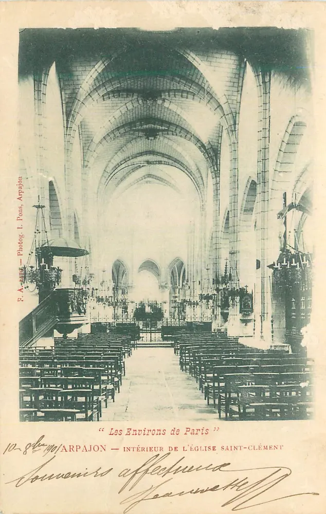 Innenansicht der Kirche Saint-Clément — Umgebung von Paris — Arpajon - Vorderseite