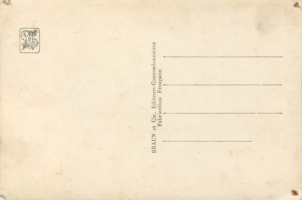 Internationale Kolonialausstellung Paris 1931 — Indochina-Abteilung — Kambodschapavillon — Verlag Braun & Cie, Nr. 1073 - Rückseite