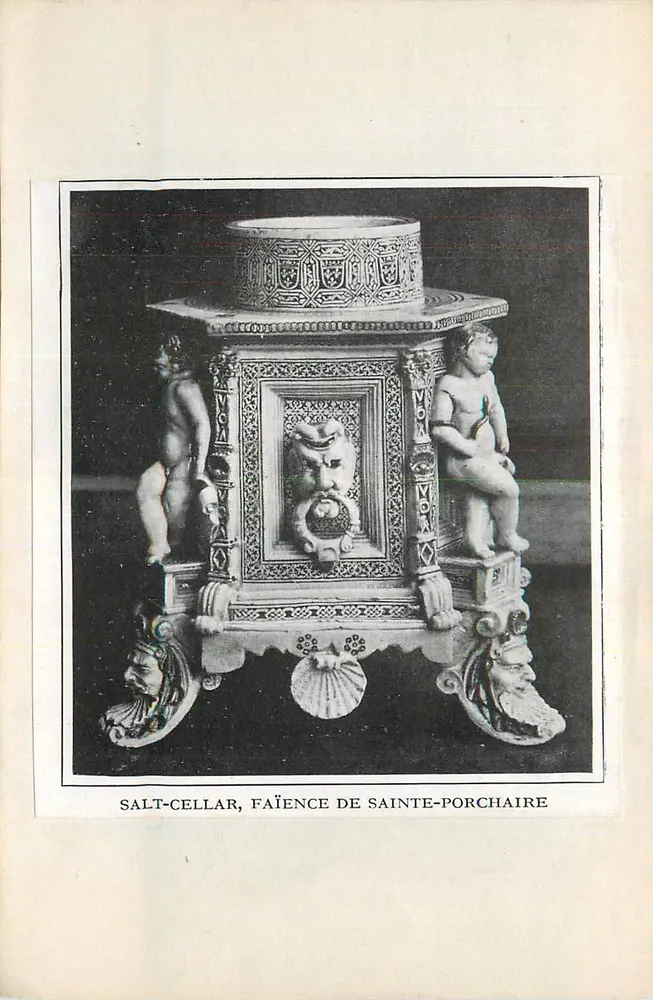Salt-cellier — Faïence de Sainte-Porchaire — éditeur non visible - Frente