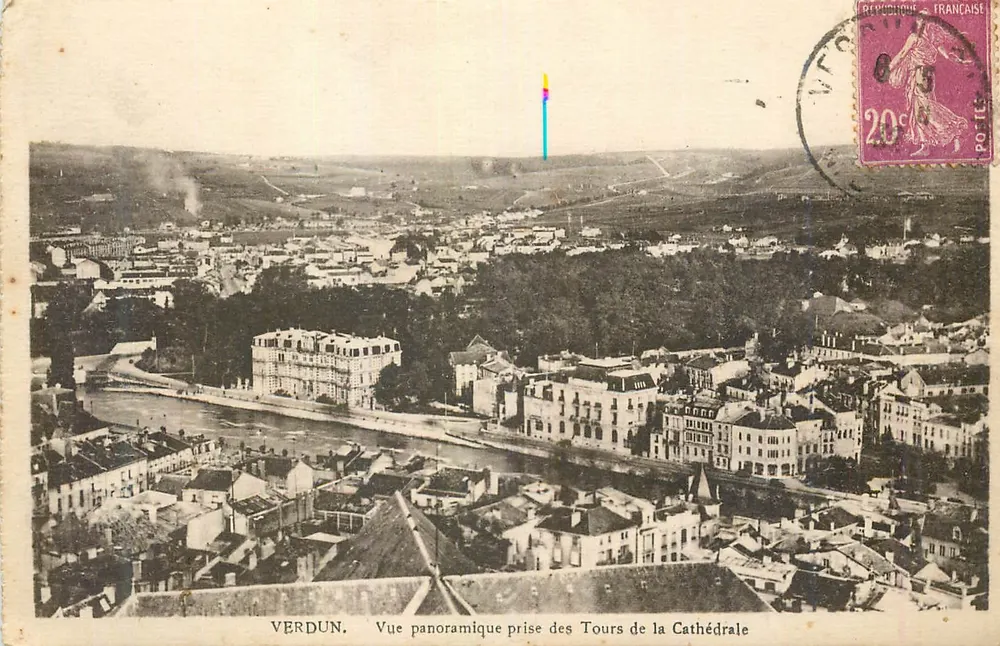 Verdun — Panoramablick vom Turm der Kathedrale — Edition Verdun - Vorderseite