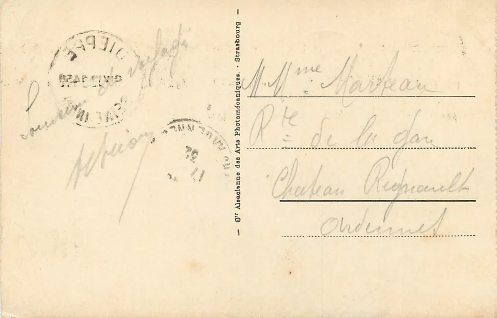 Dieppe - Das Alte Schloss (Nordwestfassade) — Verlag: Moyet Fraiche, Nr. 8 - Rückseite