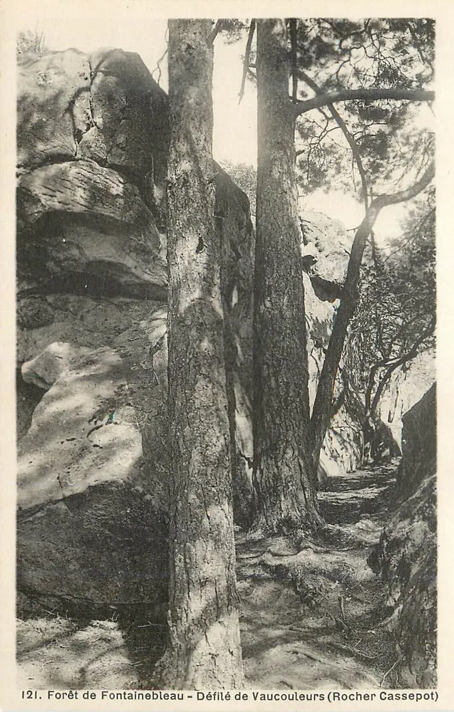 Forêt de Fontainebleau — Défilé de Vaucouleurs (Rocher Cassepot) — n°121 - Vorderseite