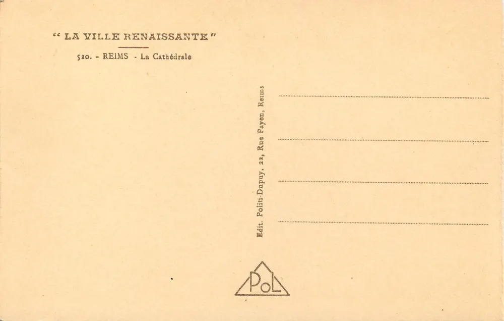 Reims — Die Kathedrale — Die Renaissance-Stadt — Polin, Reims - Rückseite