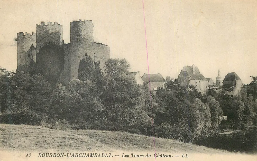 Bourbon-l'Archambault — Wieże Zamku — LL - Awers