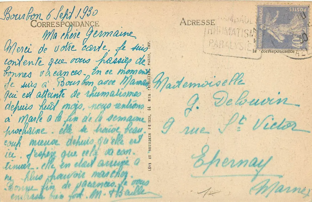 Bourbon-l'Archambault — Wieże Zamku — LL - Rewers