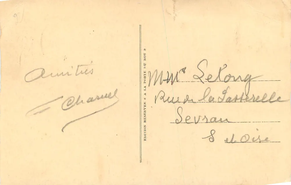 Le Mont Saint-Michel — vue du côté est avec reflet — éditeur Coup, n° LL.190 - Verso