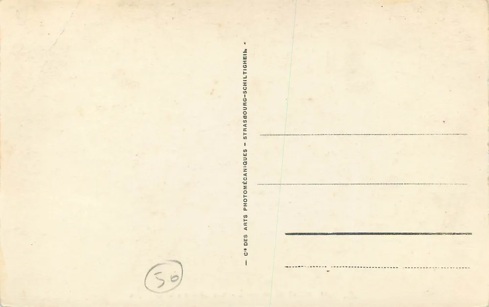Mont Saint-Michel — Vue générale et la Digue — Cie des Arts Photomécaniques Strasbourg, n°17 - Verso