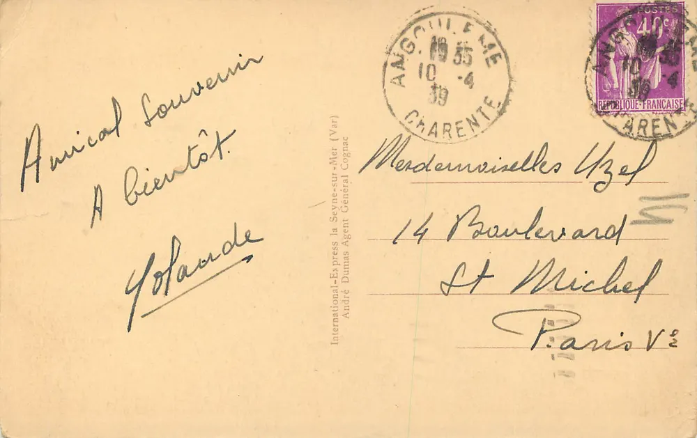 Angoulême — Kathedrale Saint-Pierre (12. Jahrhundert) — Historisches Denkmal — Cl. Denizot - Rückseite