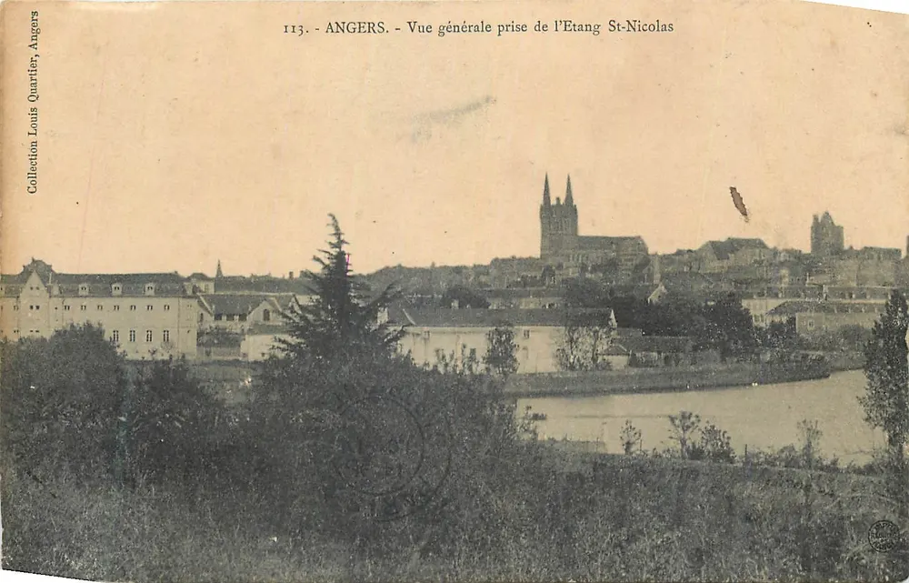 Angers - Vue générale prise de l'Etang St-Nicolas — Louis Quartier, n°113 - Recto