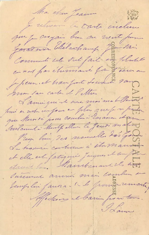 La Route vers la Schlucht — Les Hautes Vosges — Ad. Weick — N° 3679 — CL. CH. - Verso