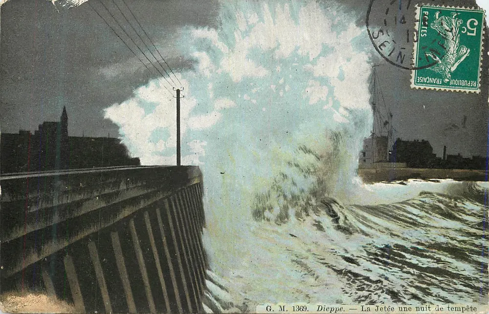 Dieppe — A Ponte em uma noite de tempestade — G. M. 1369 - Frente