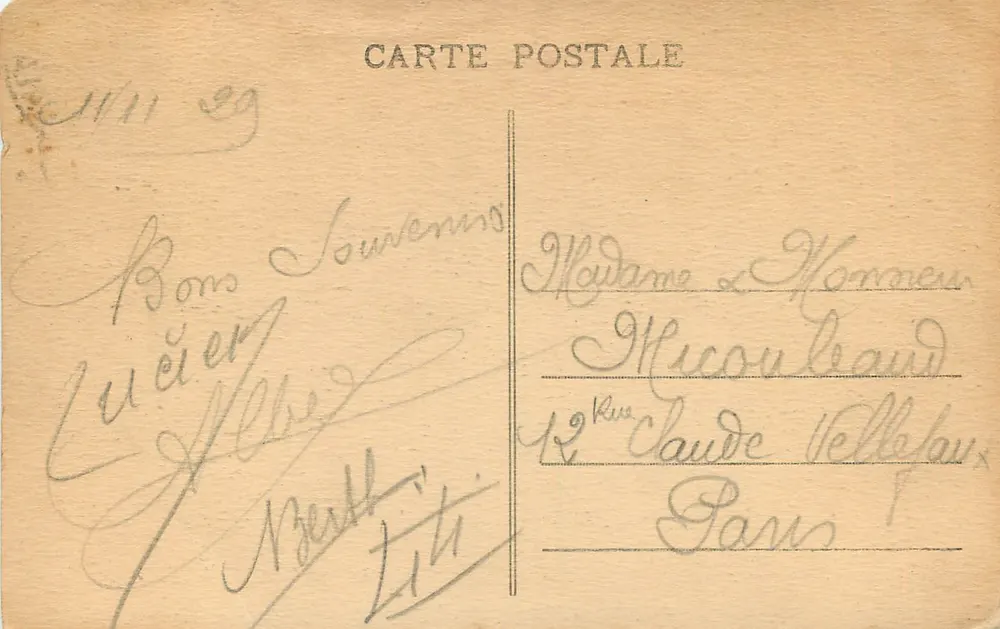 Arras - Square des Allées - "La Fugitive" — Coppens, editor, Arras - Verso