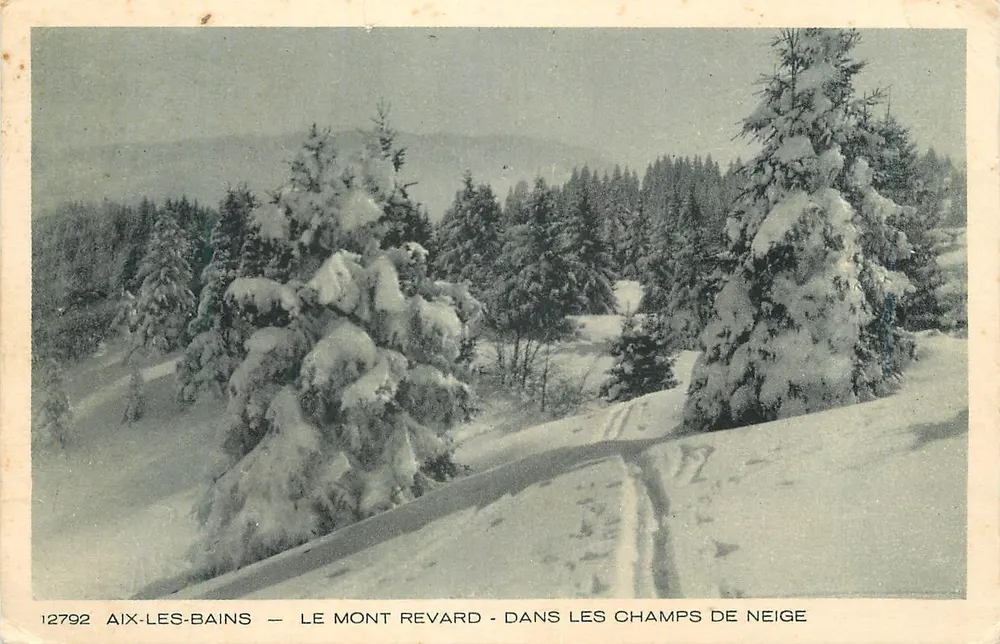 Aix-les-Bains — Mont Revard — in den Schneefeldern — Braun & Cie, Imp. Edit. Mulhouse-Dorrah, Nr. 12792 - Vorderseite