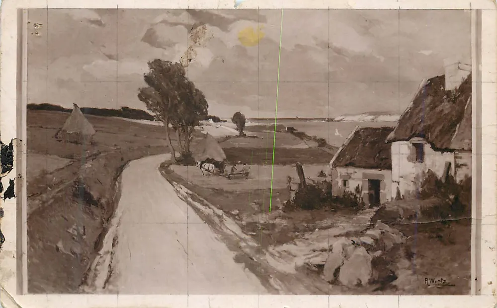Küstenansicht — Entlang der Küste — R. WINTZ, Paris Salon, n° 6523 - Vorderseite