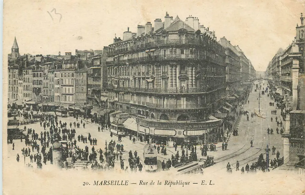 Marselha — Rue de la République — E. L. - Frente
