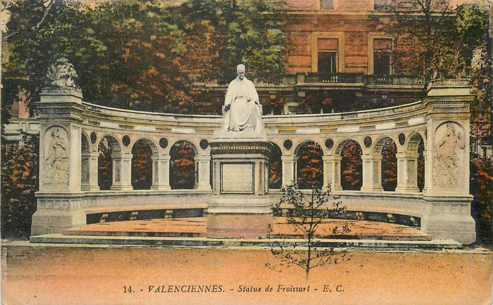 Valenciennes - Statue de Froissart - E. C. - Recto
