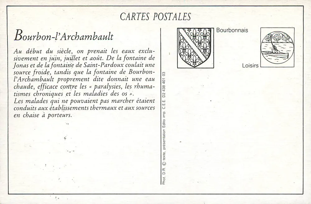 Bourbon-l'Archambault — Cadeira de Carroçaria — Allier 560 - Verso