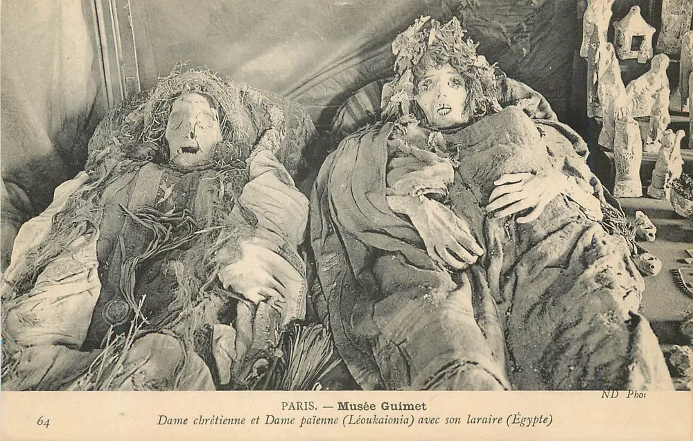 Christliche Dame und heidnische Dame (Léoukaïonia) mit ihrem Lararium — Musée Guimet, Paris - Vorderseite
