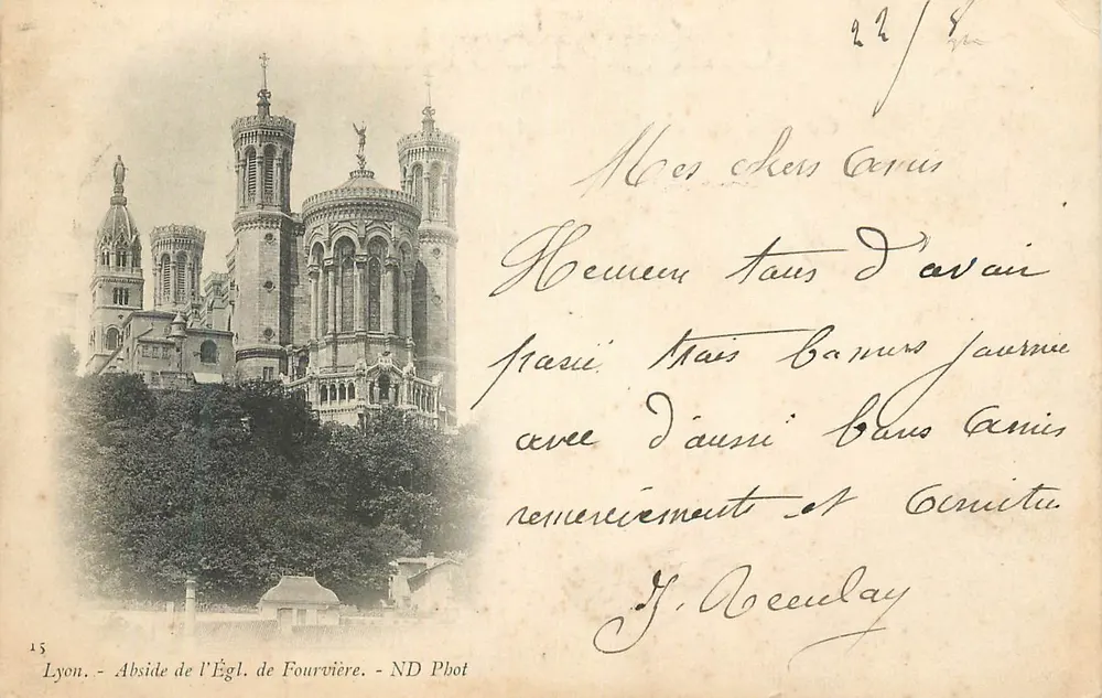 Lyon - Abside da Igreja de Fourvière — ND Phot, n°15 - Frente