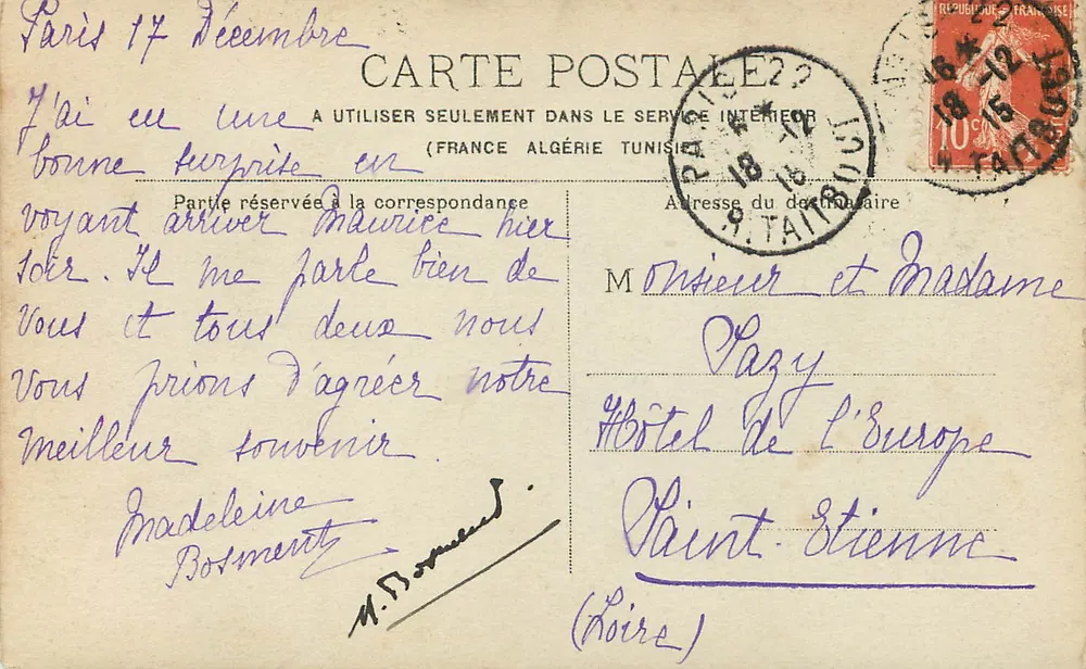 Paris — Chambre des Députés — éditeur inconnu - Verso