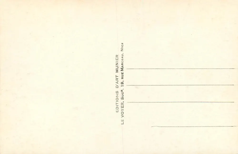 Nice - A Jetée da Promenade — Férias Noturnas — Munier, n° 350 - Verso