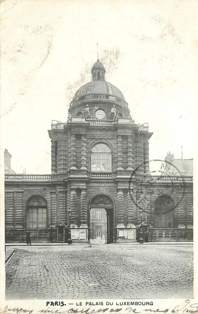 PARIS. — O PALÁCIO DO LUXEMBURGO — Editor: J. Goupil & Cie, n° 207 - Frente