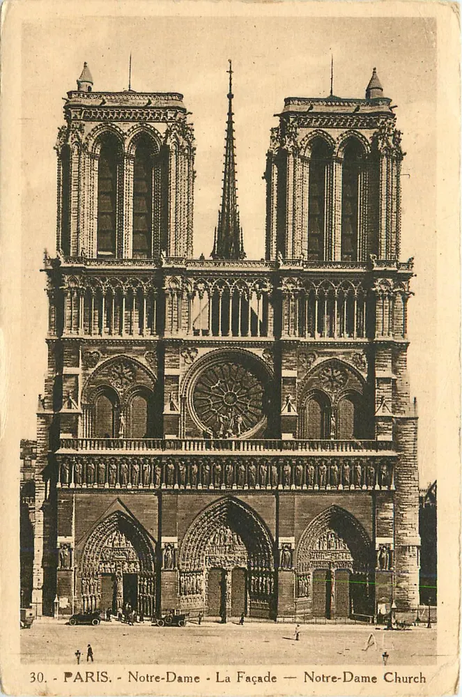 Paris - Notre-Dame - A Fachada — Éditions Artistiques A.L. - Frente