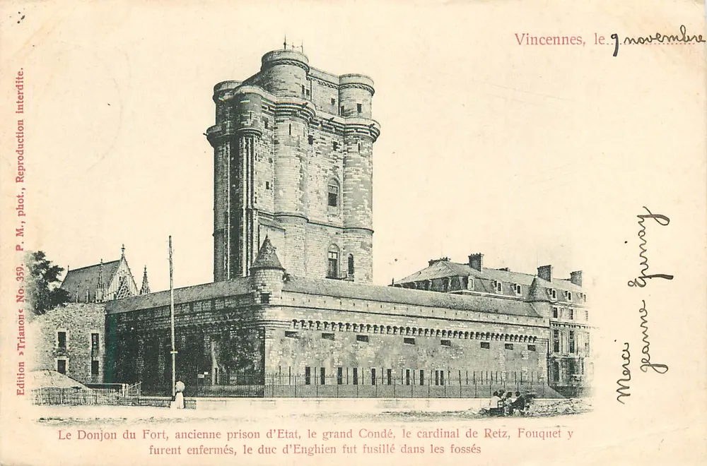 Der Bergfried des Schlosses — ehemalige Staatsgefängnis in Vincennes — Ausgabe Trionor, Foto von P. M., Nr. 359 - Vorderseite