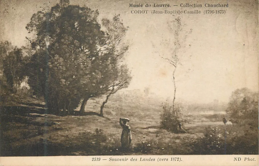 Souvenir des Landes — Corot (um 1872) — Sammlung Chauchard, ND Phot. - Vorderseite